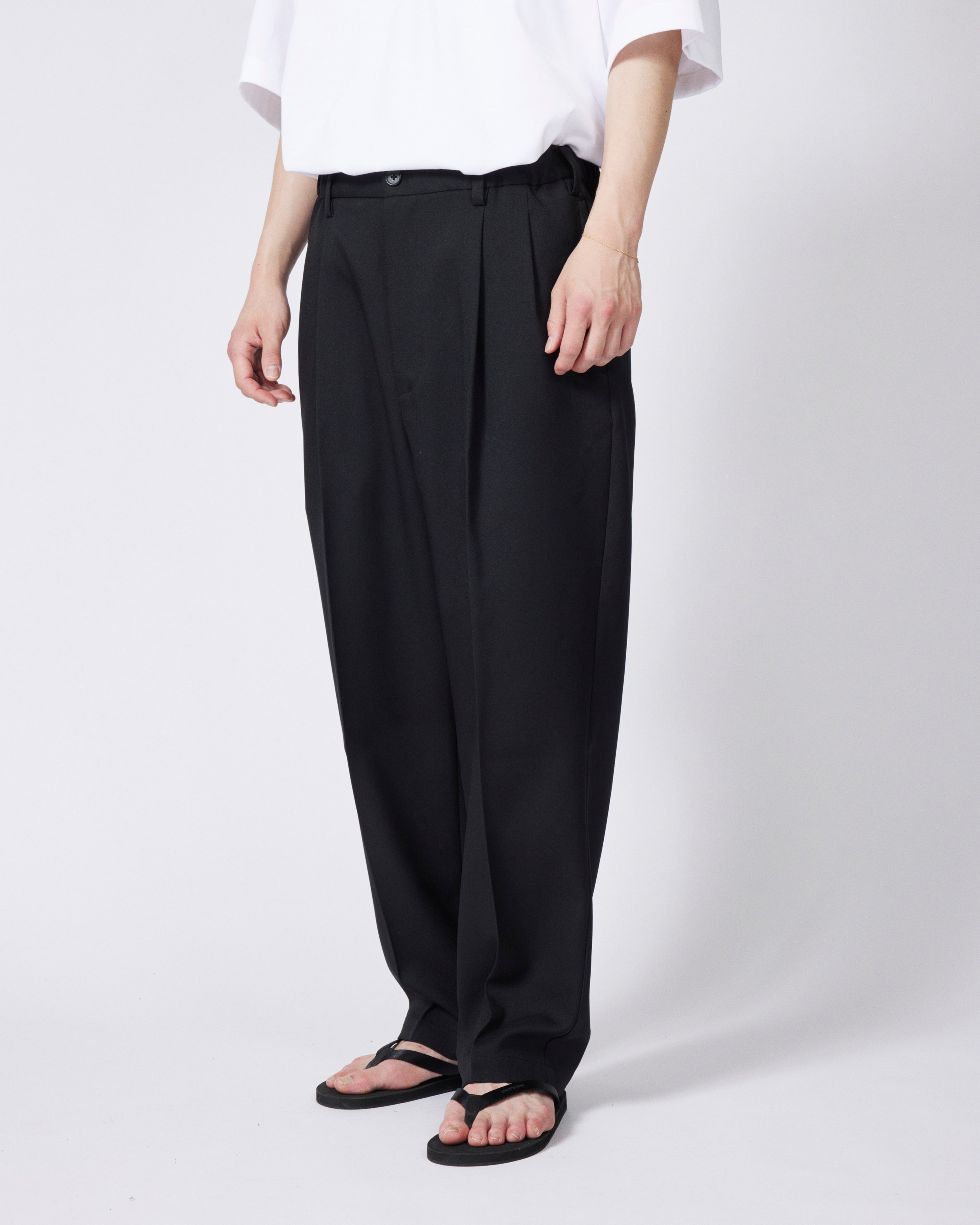 everyone polyester twill chef pants (BLACK) | everyone