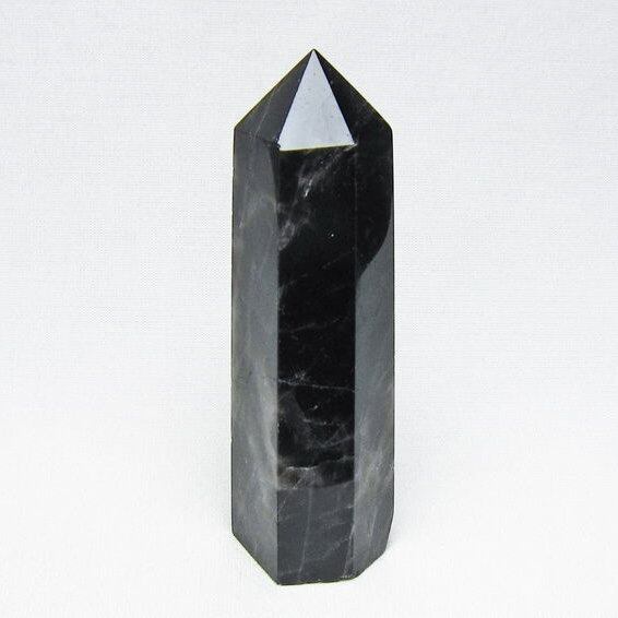 モリオン 六角柱 黒水晶 ポイント 置物 一点物 142-11211