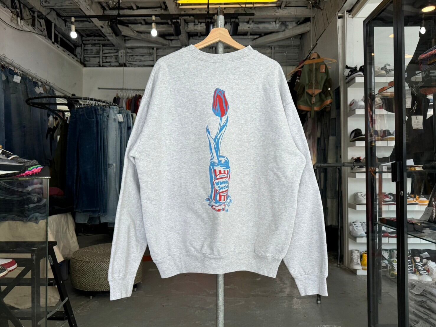WASTED YOUTH × WHIMSY SOCKS CREWNECK SWEAT GREY XL 99369 | BRAND  