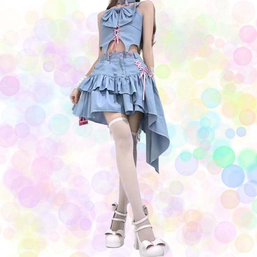 【未使用❣️】 ロリータ風 ゴスロリ 地雷系 コスプレ 衣装 デニム セット衣装 71IeWBdUfjL._AC_UY1000_.jpg
