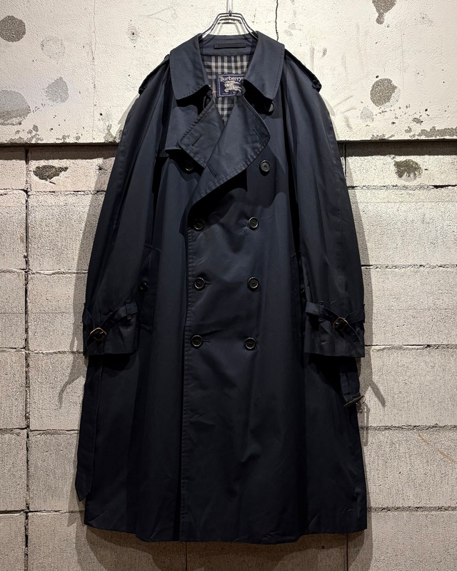 【Caka otto】“Burberrys’” Navy Color Vintage Trench Coat