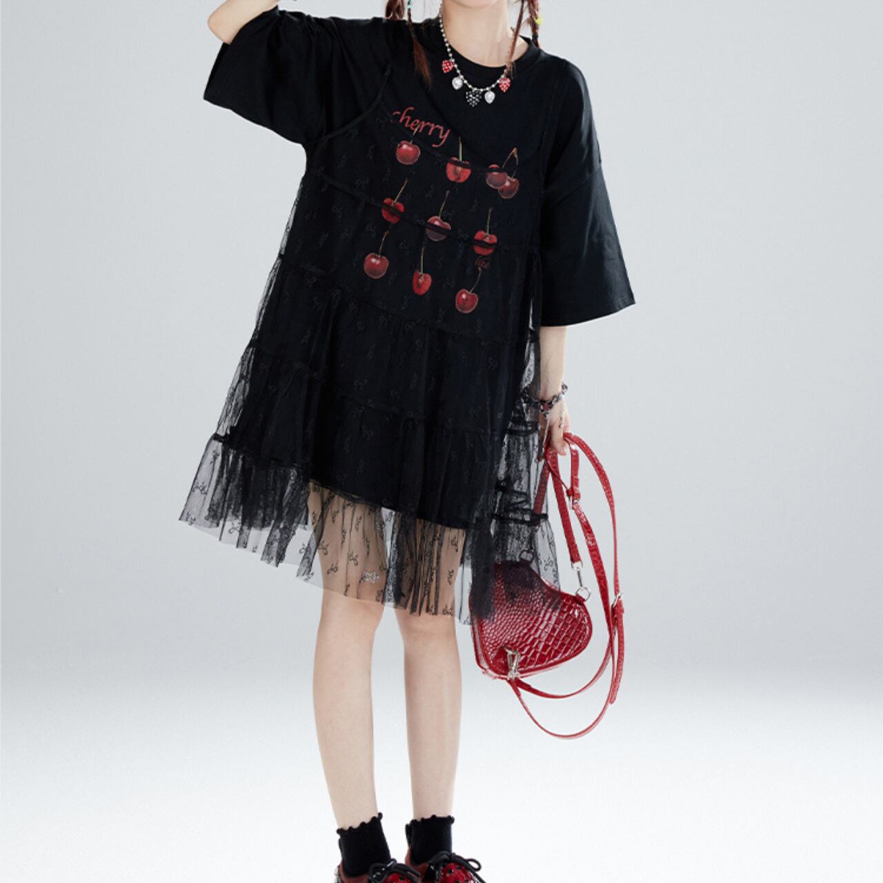 オーバーチェリーＴシャツ　2color　1224