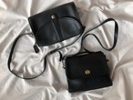 AMERICA 1990’s OLD COACH “Dark Navy Leather” shoulder bag