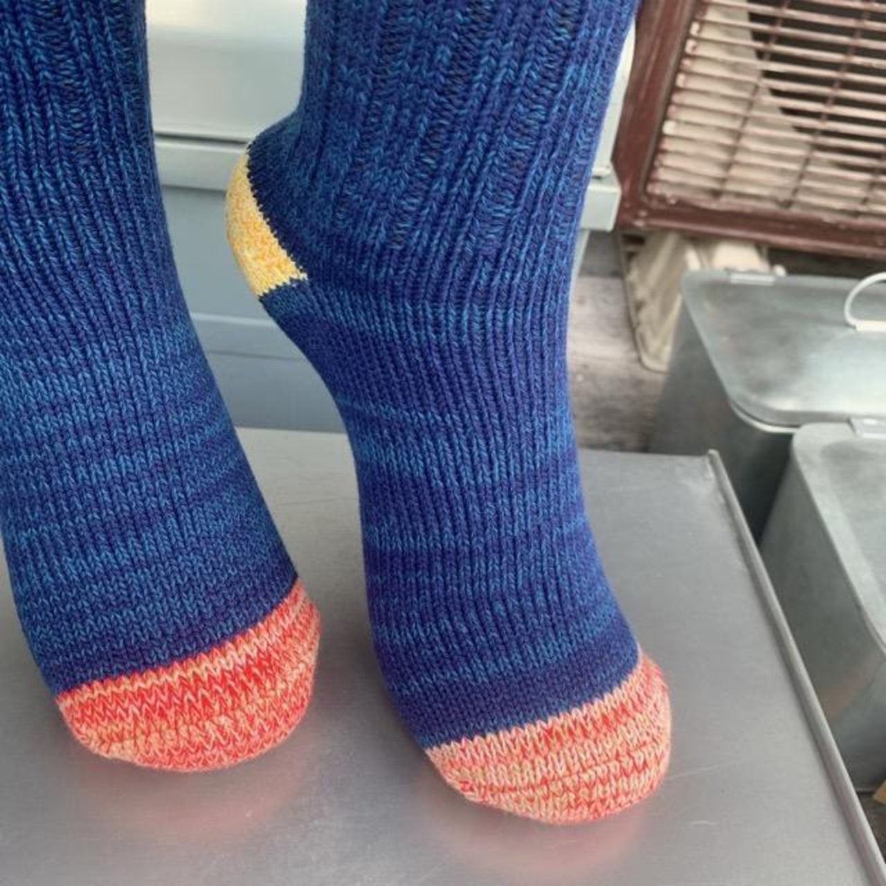 TOPANGA SOCKS　Lady's 　スマイルソックス　ブルー