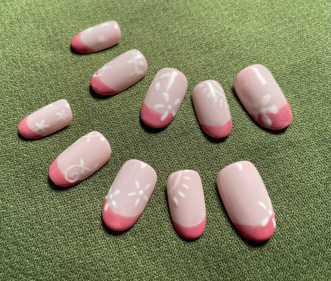 オーダーメイド ネイルチップ 春ネイル ニュアンスネイル 桜 | Pay ID