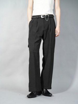 【ALUDE SELECT】stripe side pocket slacks