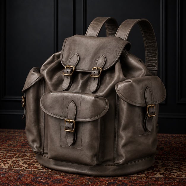 VASCO(ヴァスコ)~LEATHER ARMY RUCKSACK GRAY~