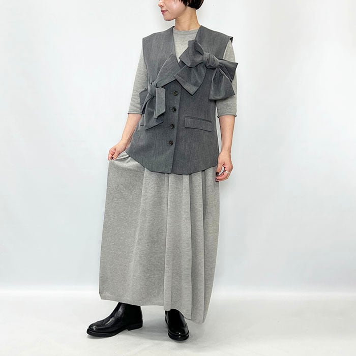 HərIN.CYE ヘリンドットサイ グレー ダブルブレストベスト HərIN.CYE ヘリンドットサイ グレー ダブルブレストベスト