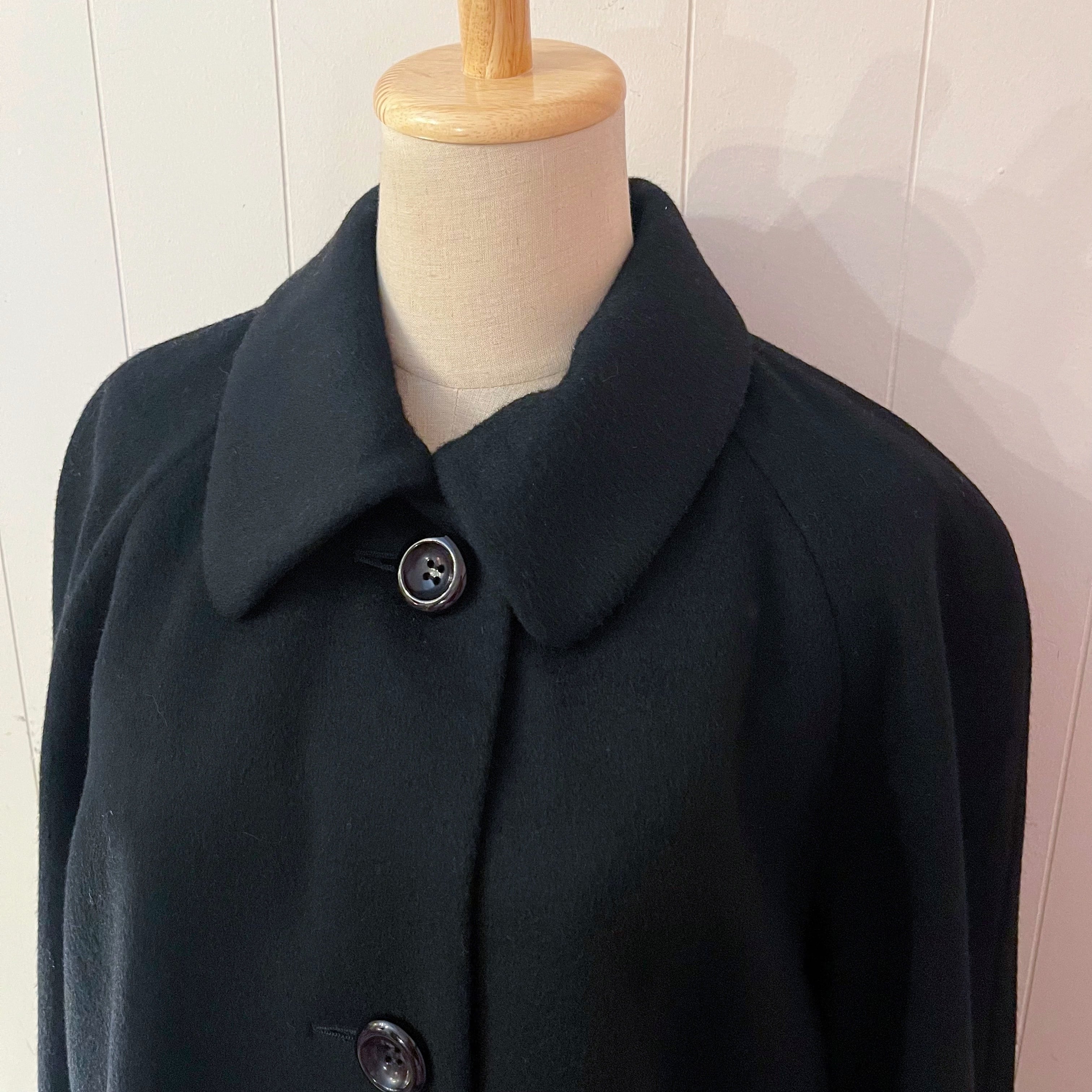 black cashmere long coat