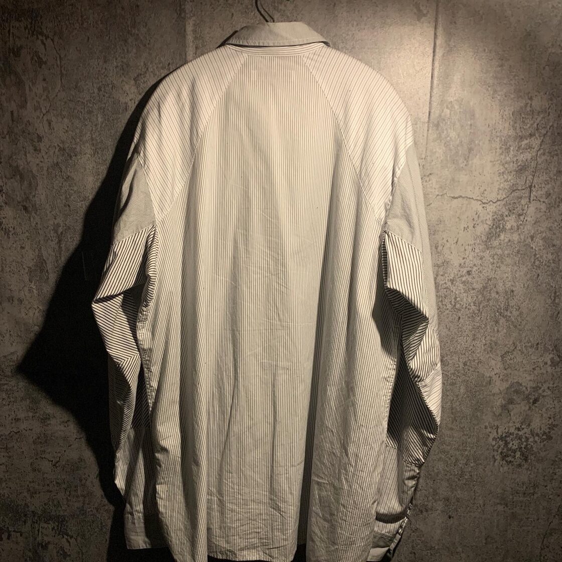 Random Identities】 patchwork crazy stripes big shirt | Pay ID