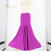 社交ダンス 衣装 スタンダード スカート レッスンウェア レディース 紫 Kanae Dance パープル系 無地 シンプル フォーマル 練習着 社交ダンス スカート レディース衣装 バイオレット 大人の色香 着回し 練習用 フォーマルウェア 伸縮性 サテン風 90cm丈 ウエストゴム おしゃれ コーディネート ダンス用 衣装 安い シンプルデザイン