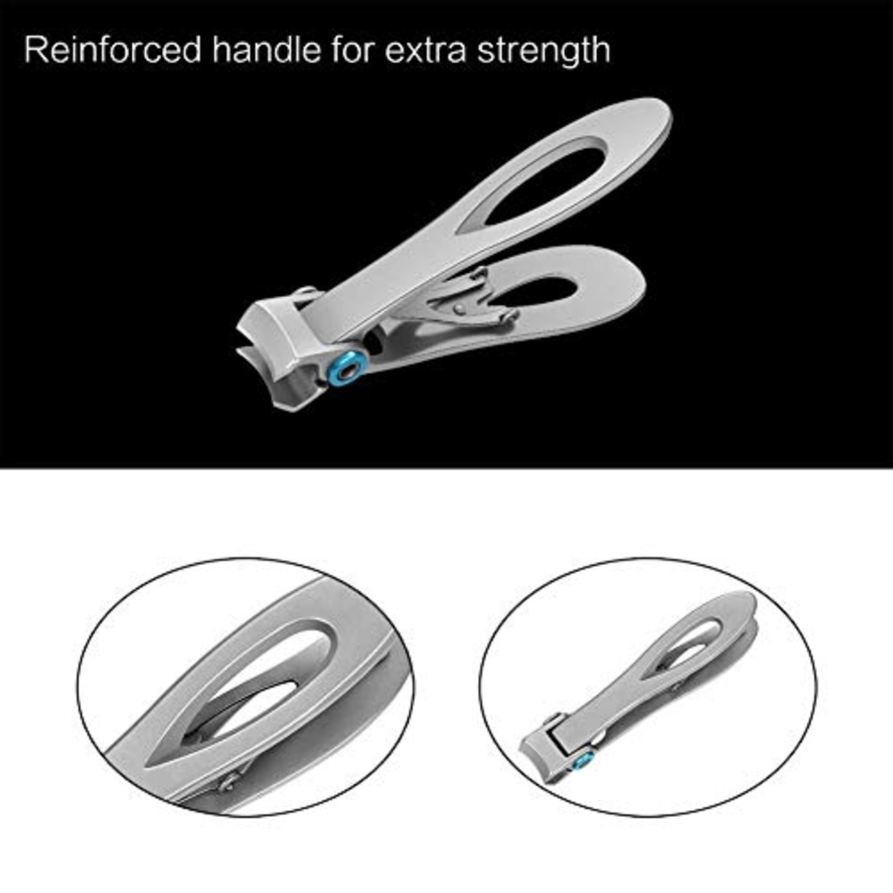 YXY 爪切り ステンレス鋼 足爪切り15mmワイドジョー 大きなサイズ (銀色)