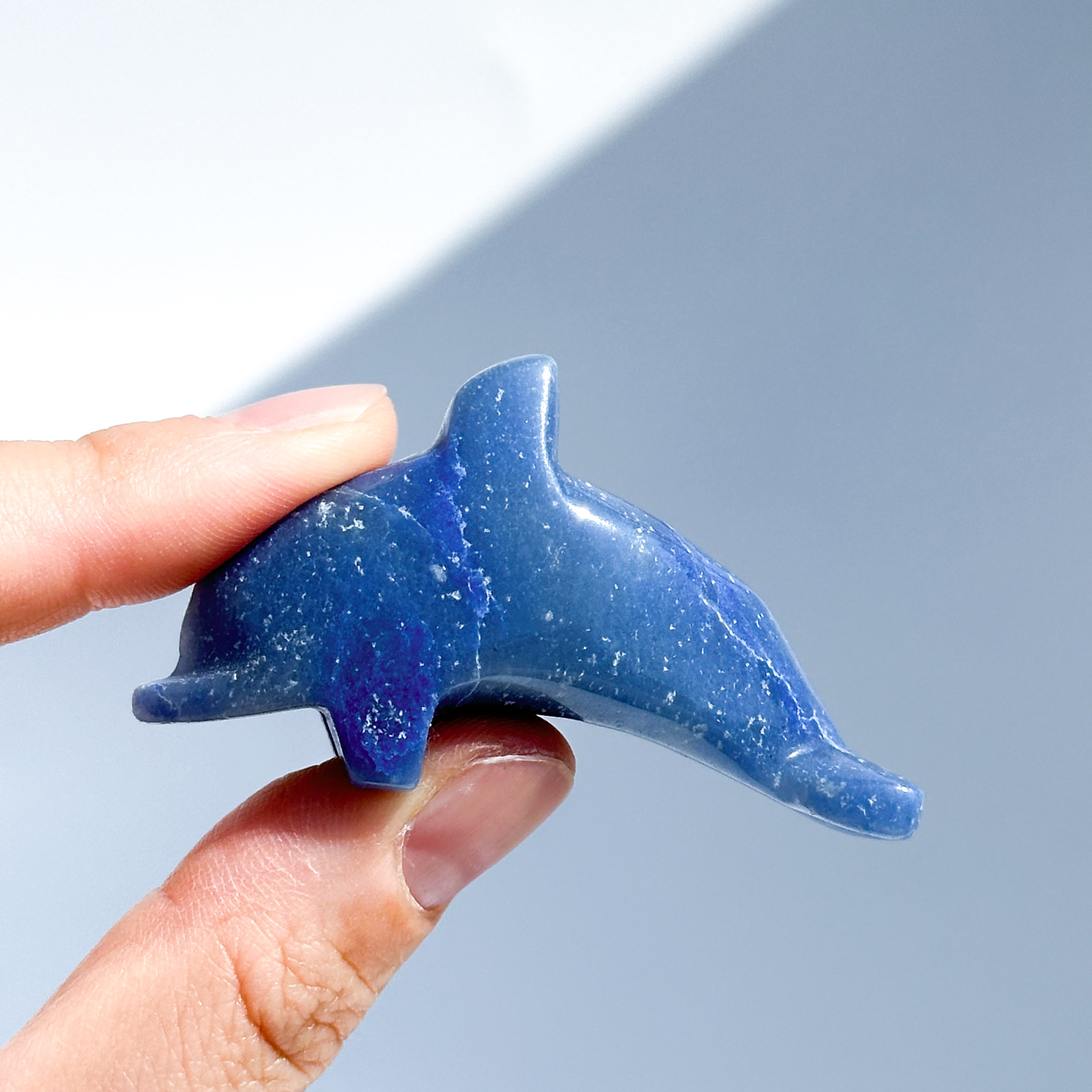 ブルーアベンチュリン ミニイルカ02◇Blue Aventurine◇ 天然石・鉱物