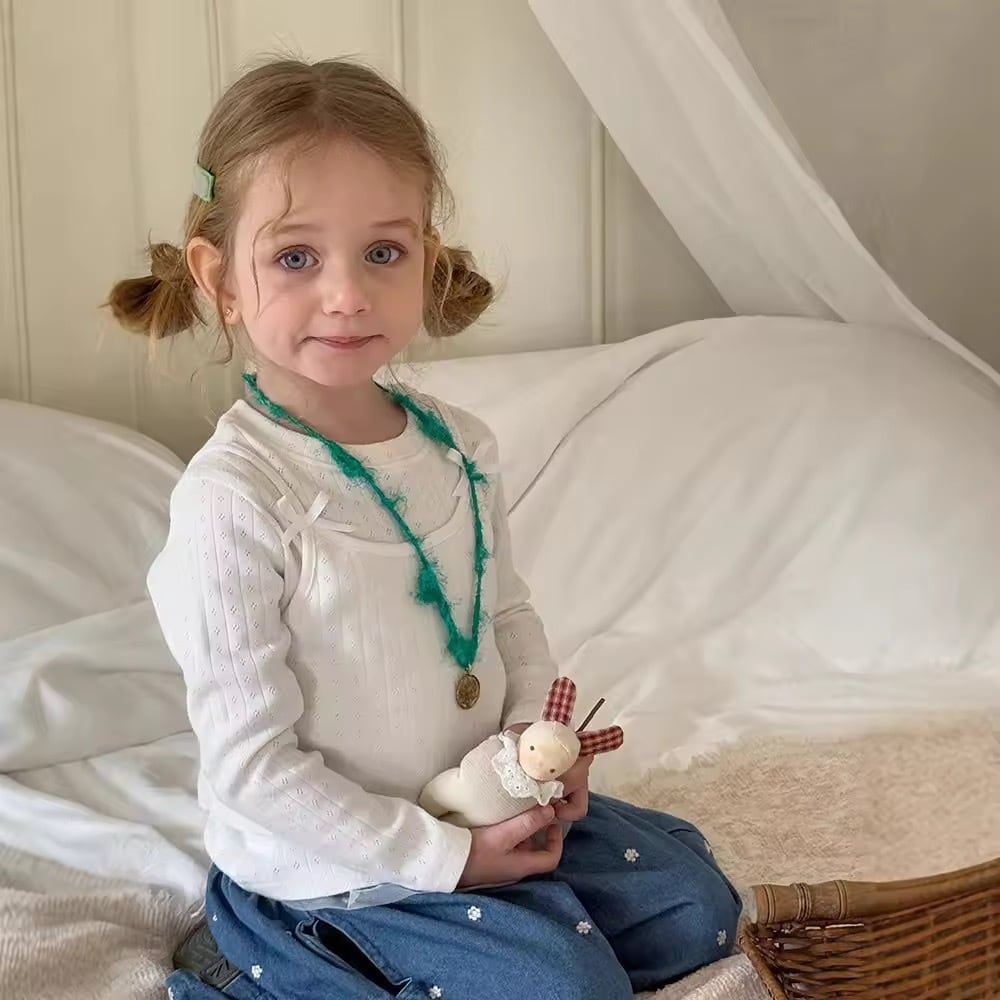 2color透かしコットンレイヤードトップス