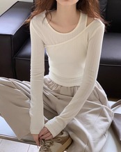 Asymmetry layered Tops T20316