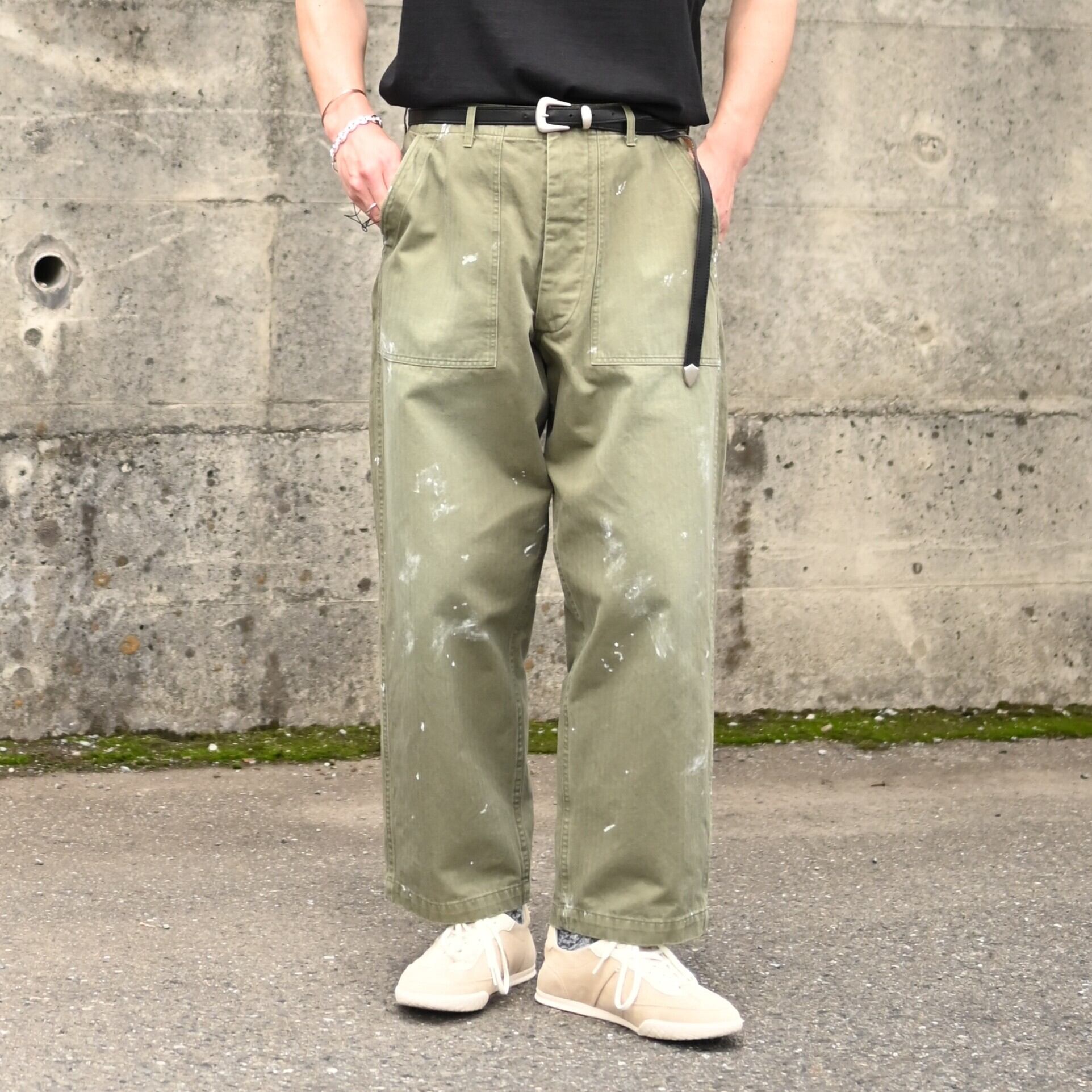 INTERIM / MILK PAINT VINTAGE WASH ORGANIC COTTON US ARMY M-47 HBT