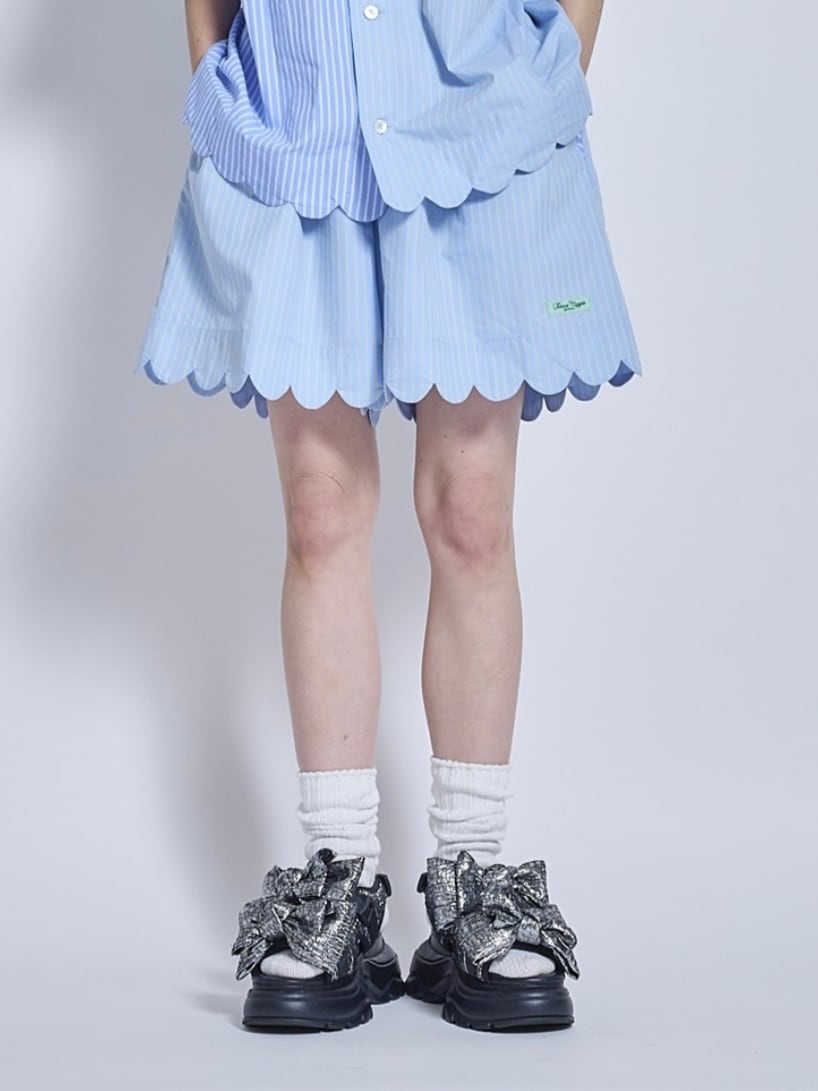 予約販売【 THOMAS MAGPIE 】Stripe×Stripe short pants (2262314) 4月