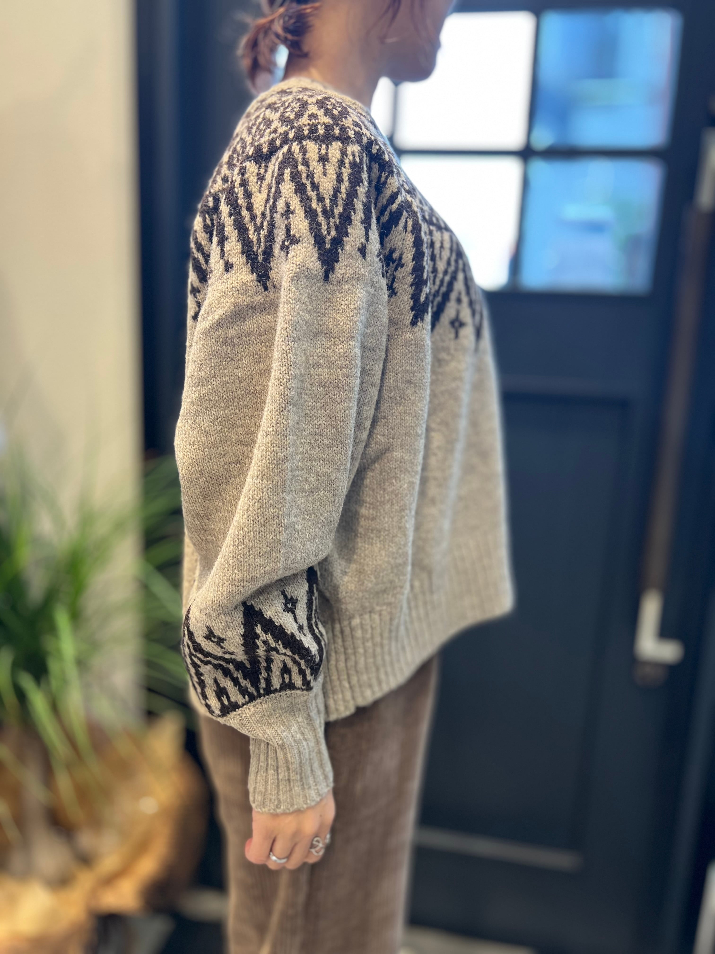 【SELECT】フェアアイル柄プルオーバー 39-0423