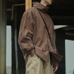 Oversized Silhouette Button-Down Long Sleeve Shirt ◇H0772