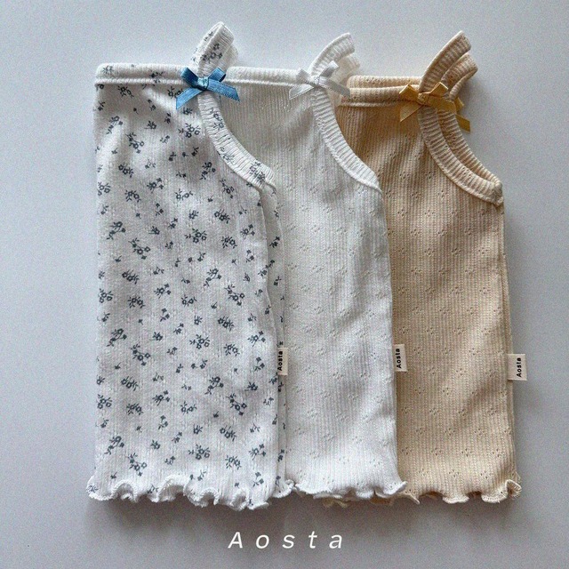 «予約»«Aosta» カメリアノースリーブ 3colors