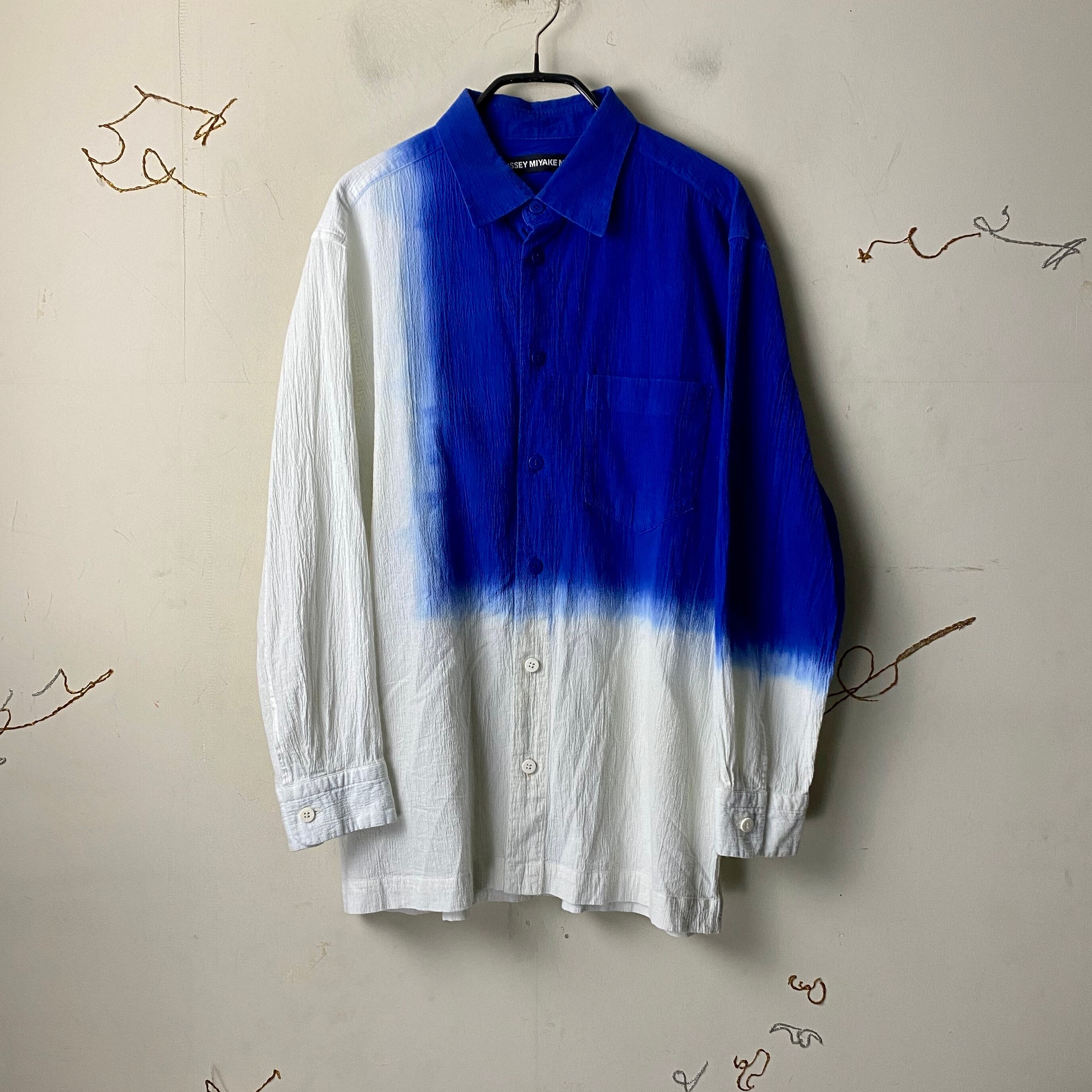 ISSEY MIYAKE MEN color blocking design crepe shirt | NOIR ONLINE