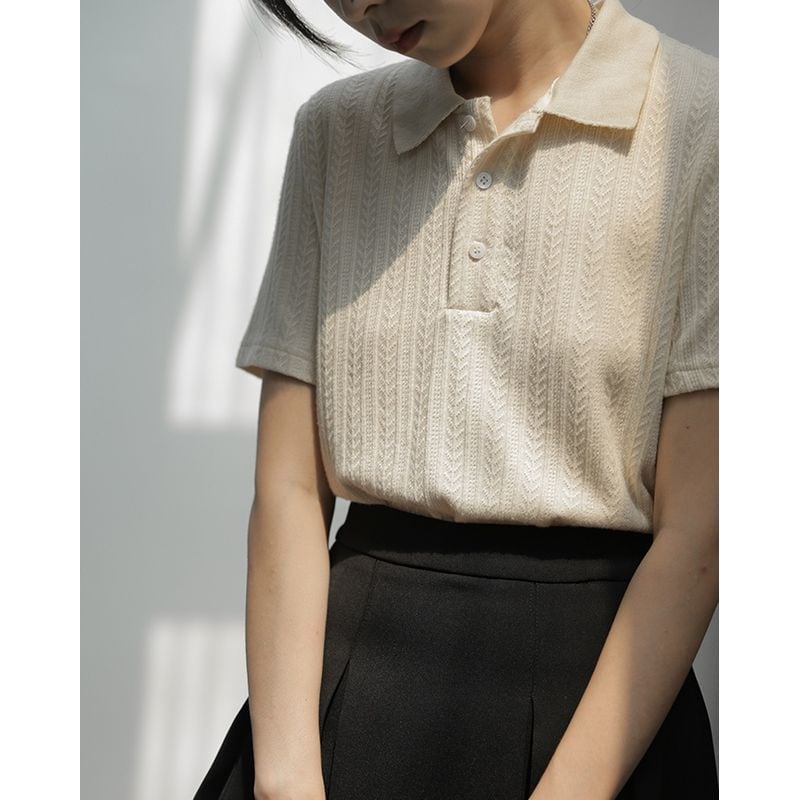 knit design polo Tshirt 101080