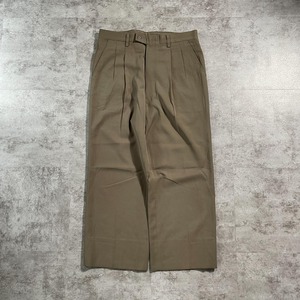 90s BALENCIAGA front pleats brown slacks