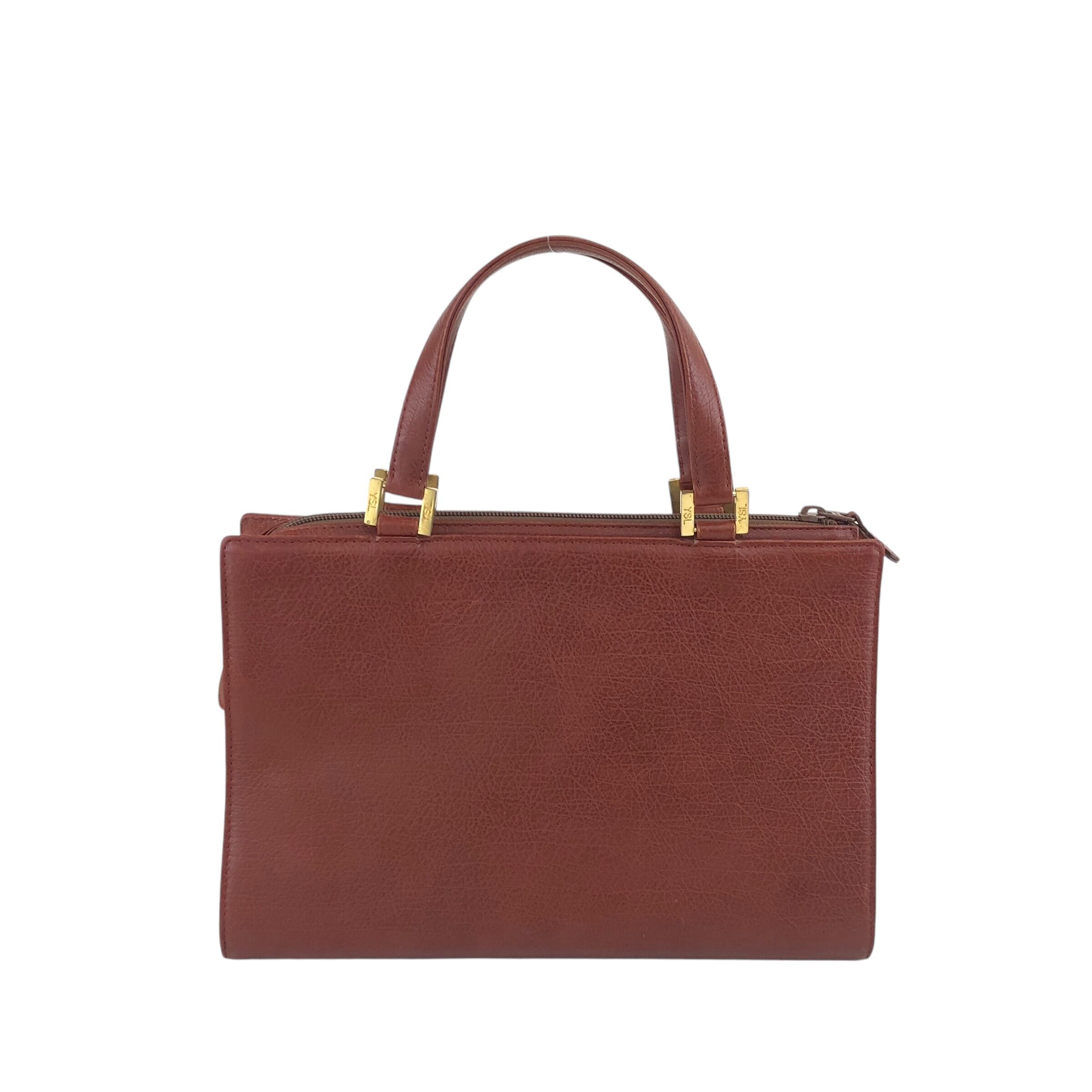 Yves Saint Laurent イヴ・サンローラン ハンドバッグ ブラウン YSL