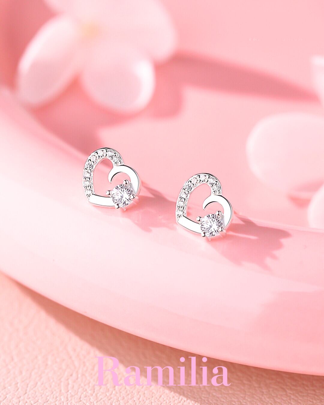 オープンハートストーンピアス R2507011