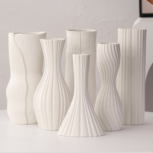 セラミック 花瓶 白花日和 蕾 陶器 白 フラワーベース デザイン インテリア オブジェ モダン つぼみ 花芽