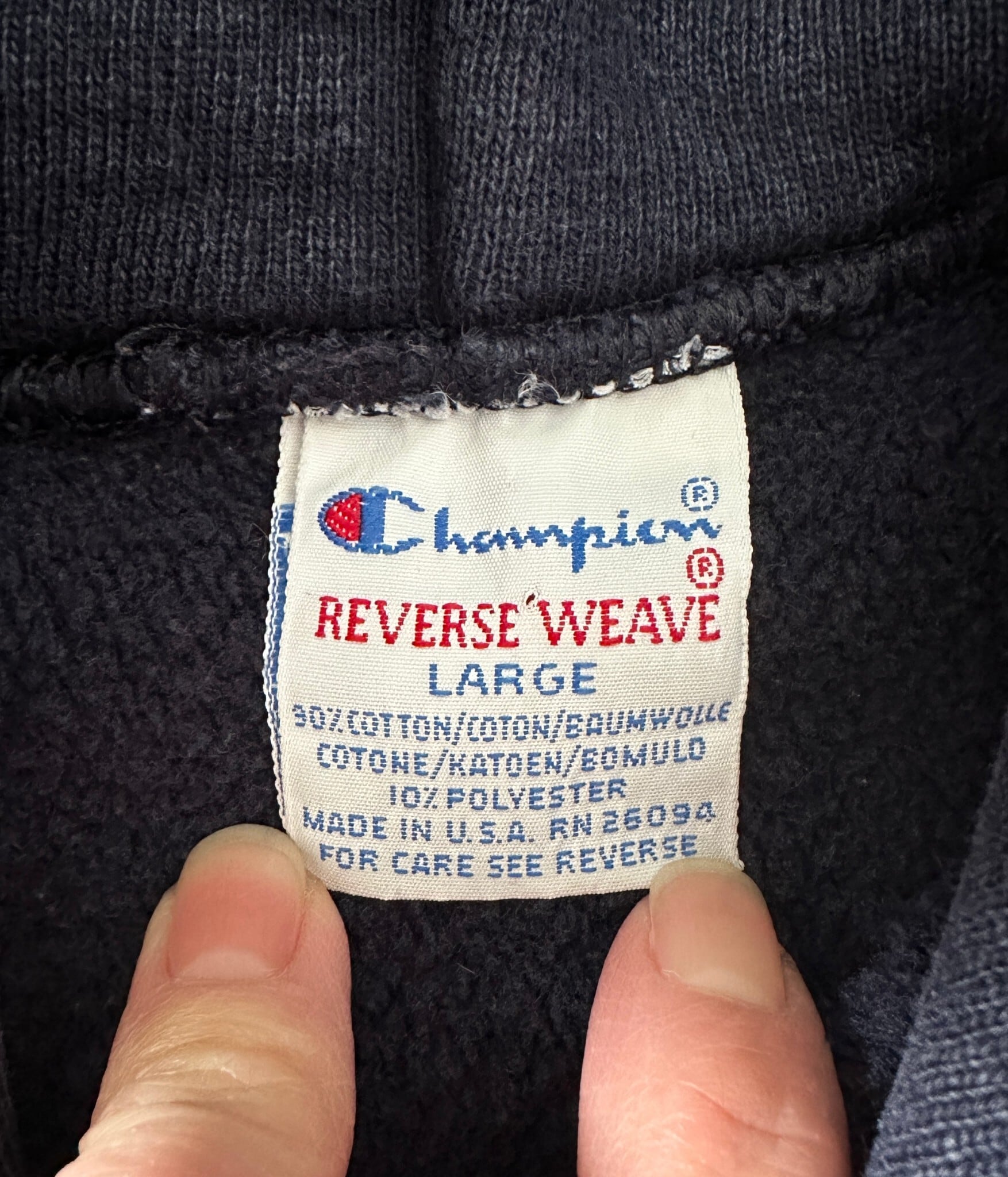 Champion- Vintage 90s L COAST GUARD Reverse Weave Hoodie made in