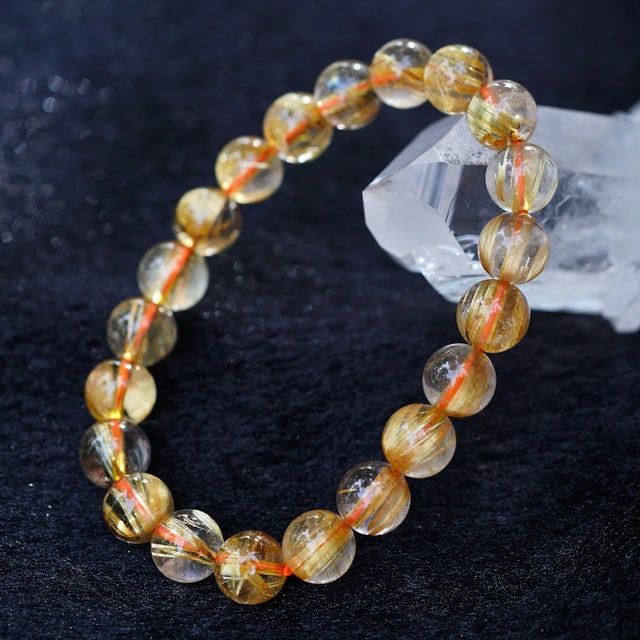 ゴールドルチルクォーツ ブレスレット 10mm