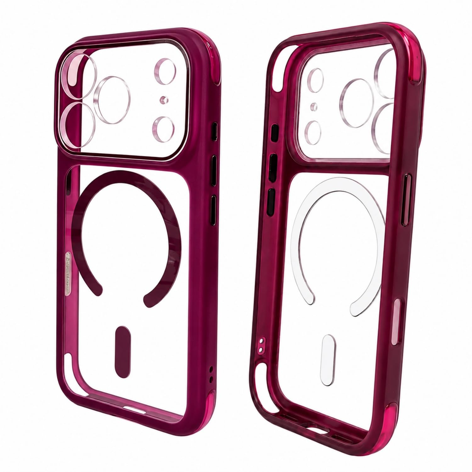 iyite iPhone 17 Pro Max/18 Pro Max 用ケース MagSafe対応 耐衝撃 エアバッグ保護 強マグネットチェリーレッド