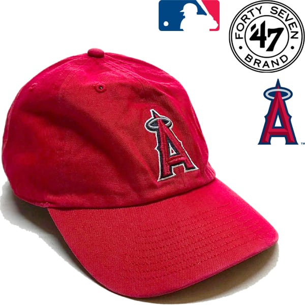 1点物◇47エンゼルス赤MLB帽子ベースボールキャップ古着メンズ