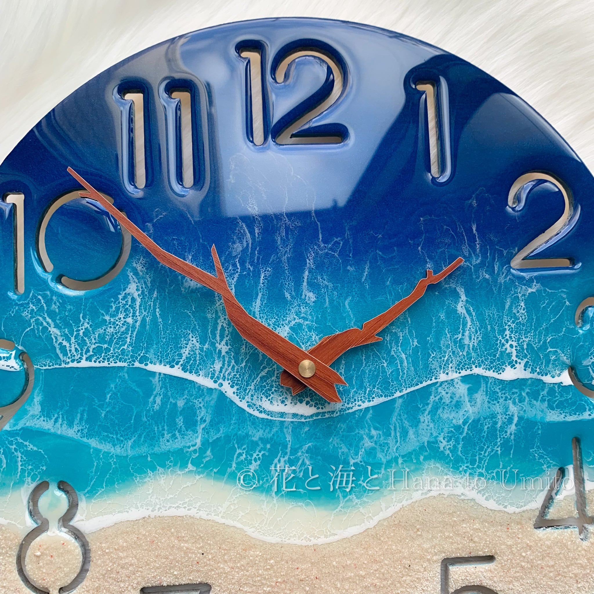 海と白波の壁掛け時計✳︎海レジンアート オーシャンアート | 花と海と powered by BASE