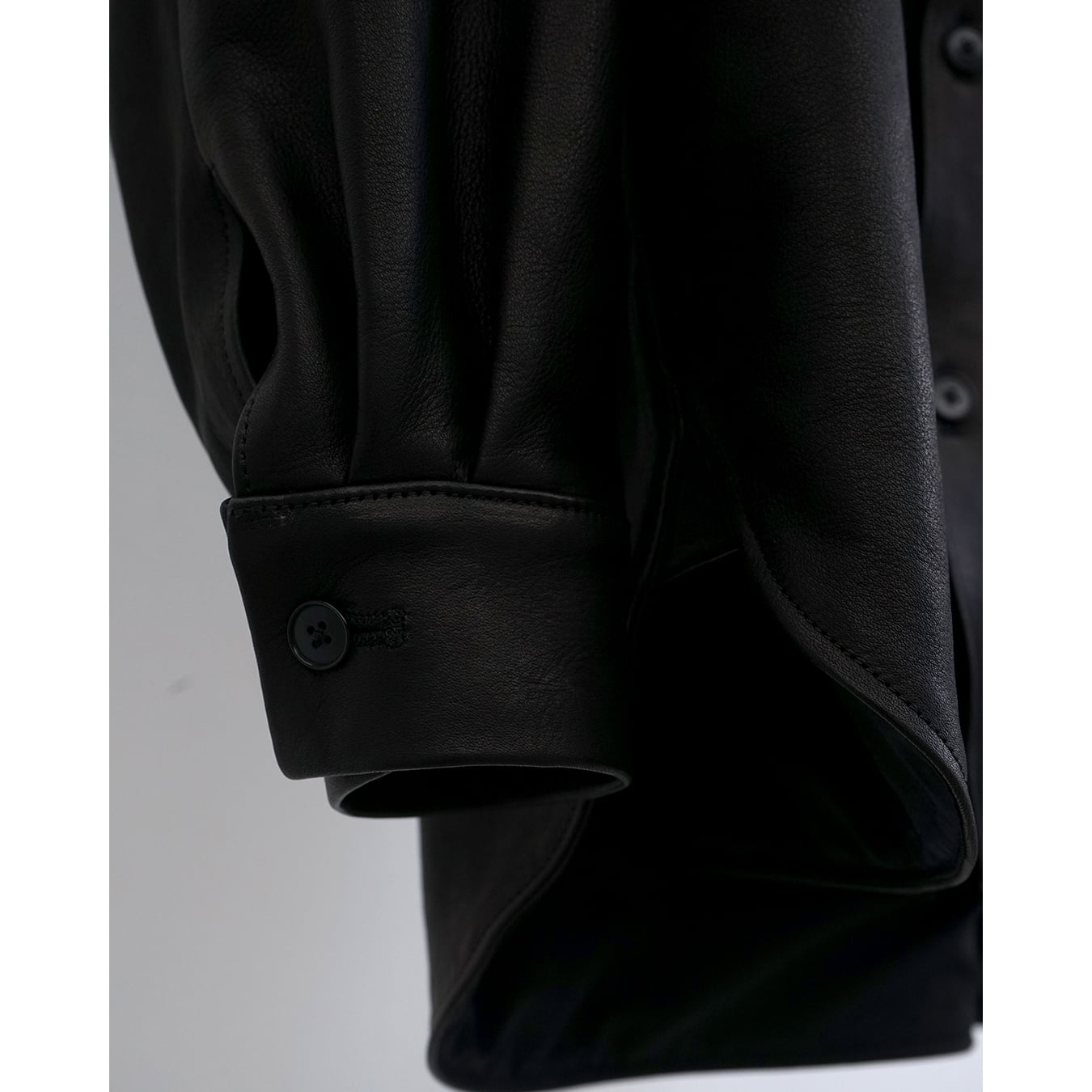 ジャケット・アウター Blanc YM Leather Wide Shirt Black Blanc YM - Leather Wide Shirt / Black | Retikle Online Store