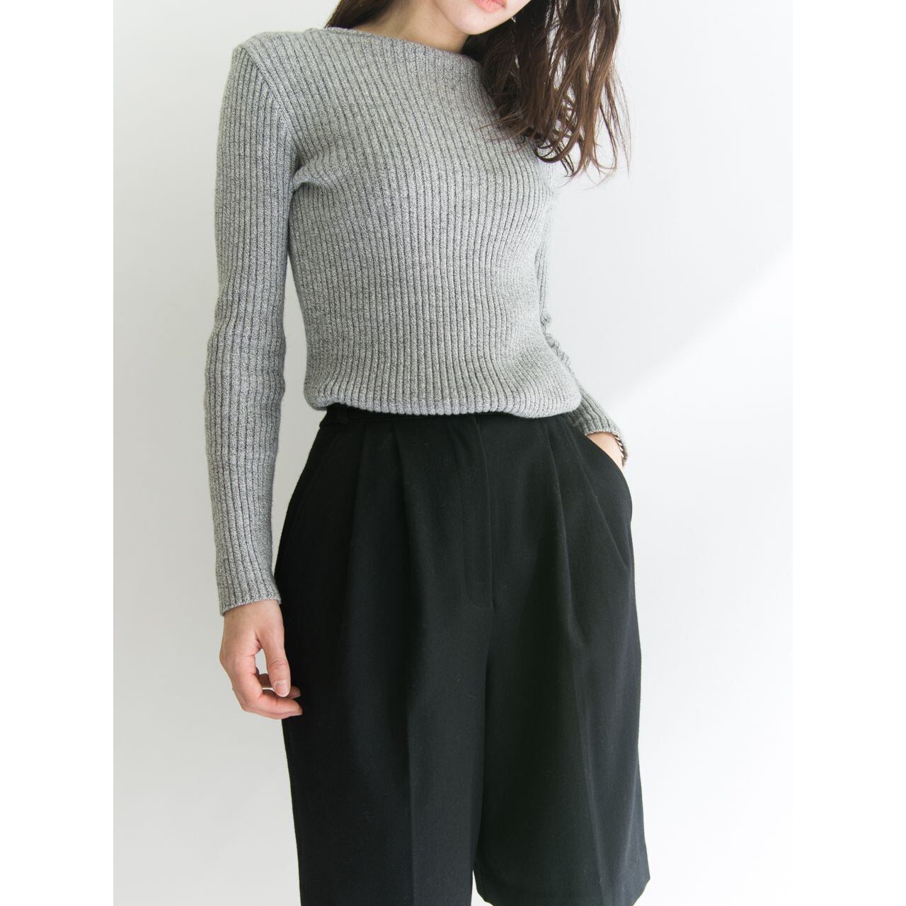 【TRUSSARDI SPORT】2tuck wool short pants（トラサルディスポーツ 2タックウールショートパンツ）1d