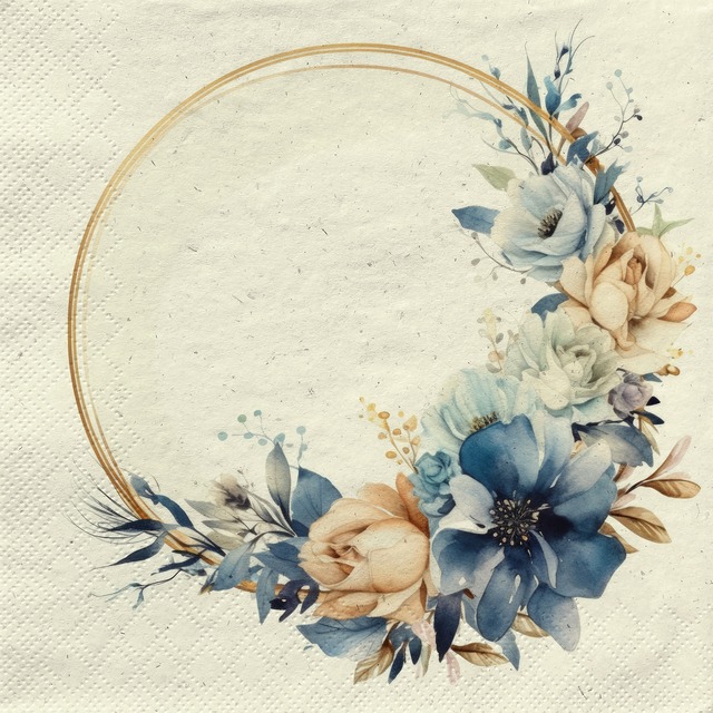 【FASANA】バラ売り2枚 ランチサイズ ペーパーナプキン elegant wreath ナチュラル