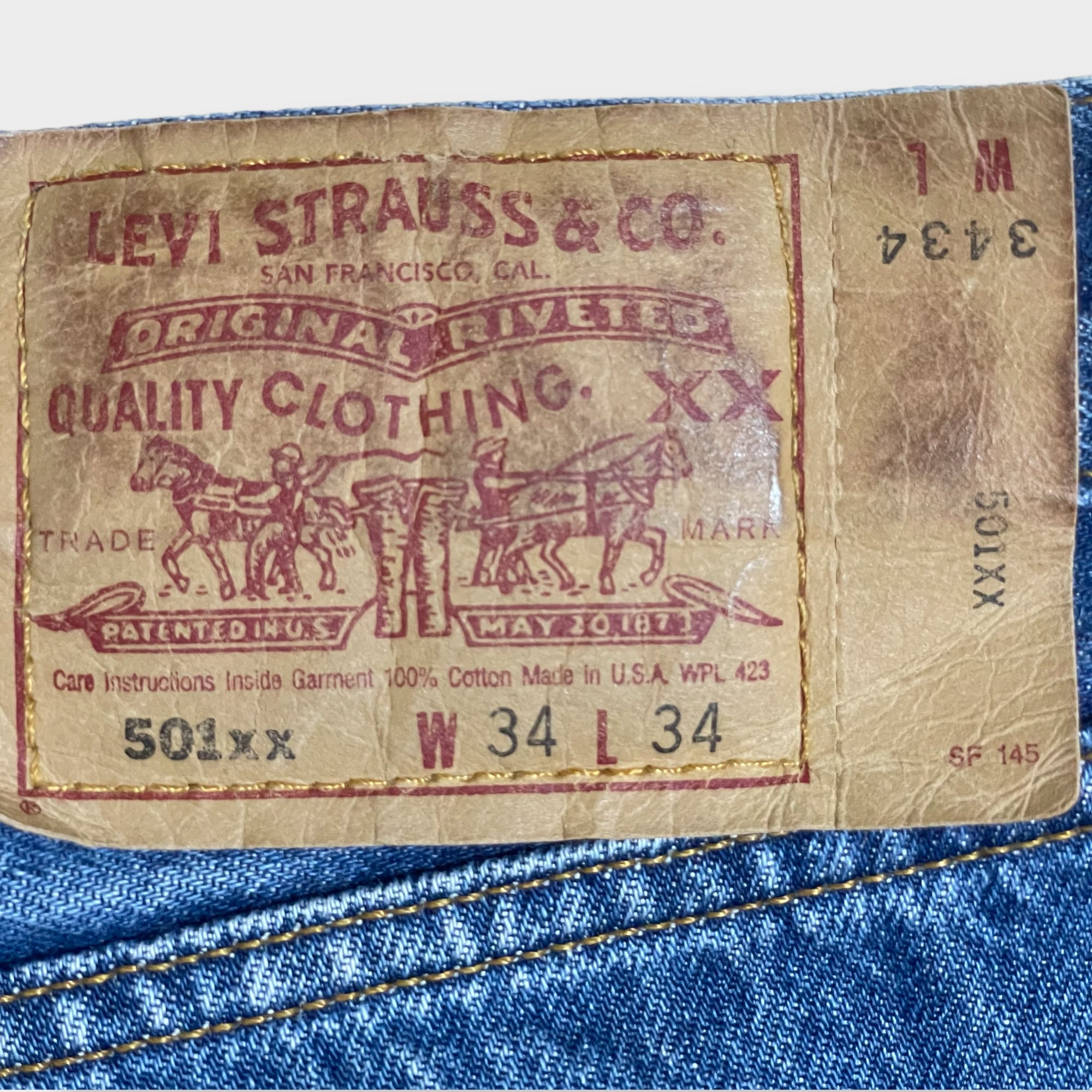 90年代 USA製 Levi's リーバイス 501 ジーンズ デニムパンツ ボタン裏