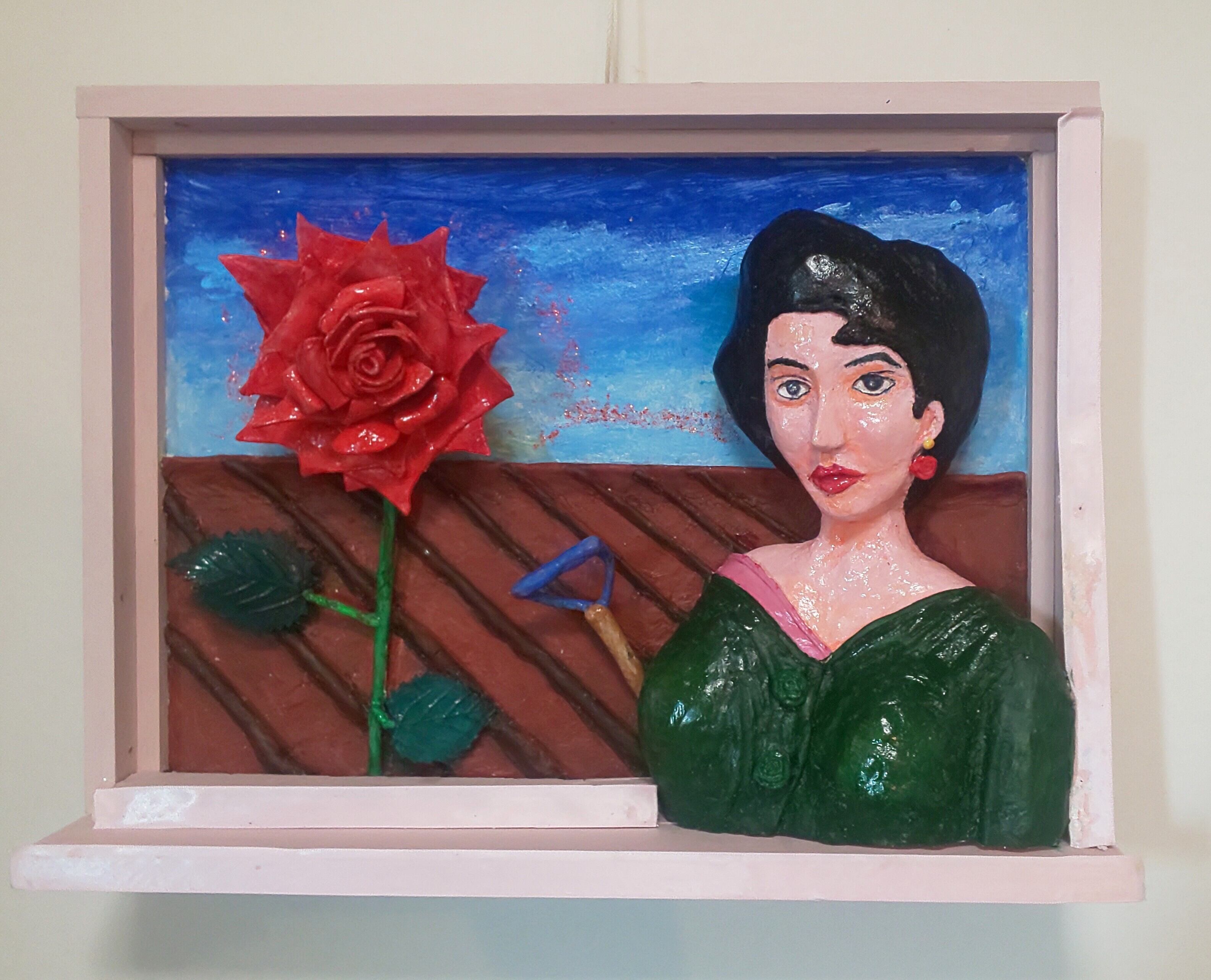 油絵 油彩 絵画 立体アート【薔薇のドーナツ】 油絵 油彩 絵画 立体アート【薔薇のドーナツ】 | HIROSHI1990