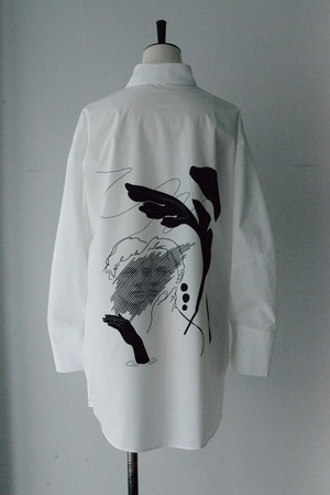 KH / oversized unisex shirt "aiconworks" (white)