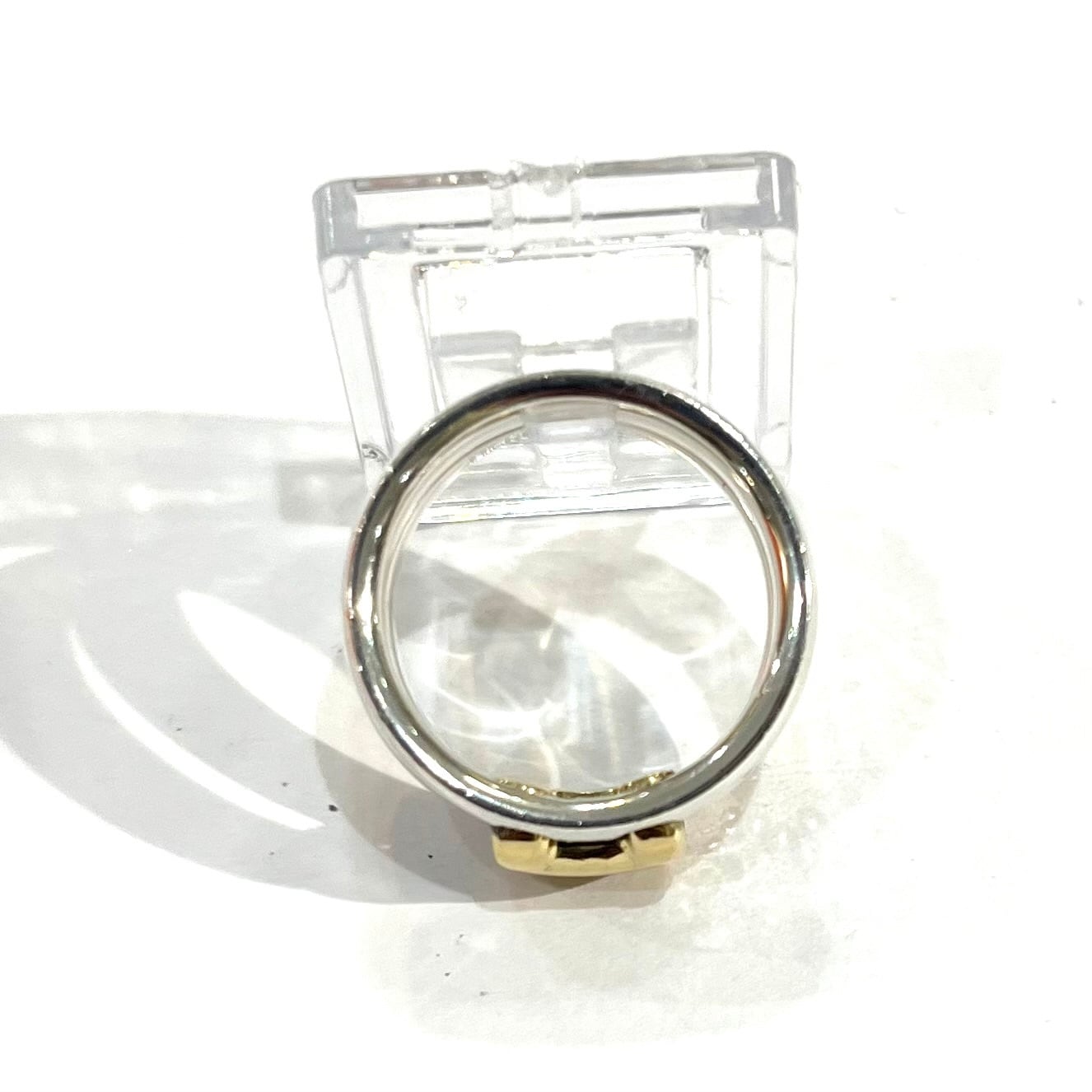 HERMÈS】【14号 54】2729 エルメス H コンビリング Ag925 Au750
