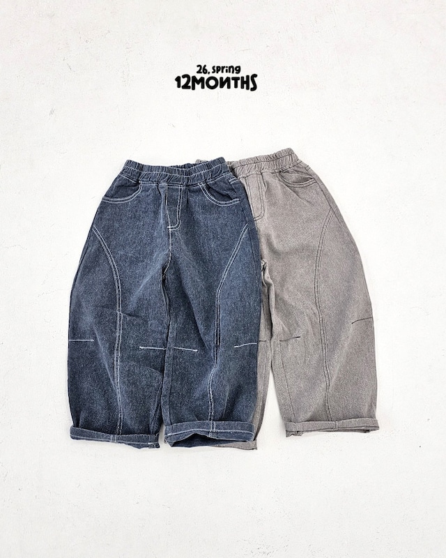 【取寄】12months|indie cotton pants|インディコットンパンツ|7-19|kids&jr|26 spring