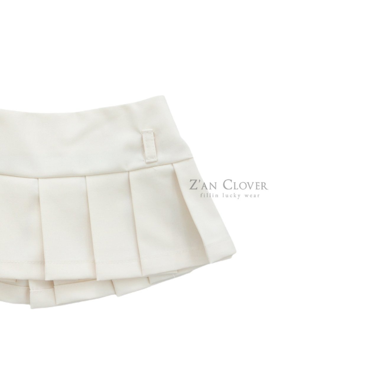[Z’AN CLOVER] Low-rise pleated skirt +fee3 / [지안클로버] 로우라이즈플리츠스커트