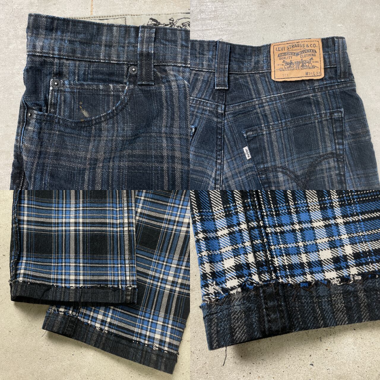 00s【semantic design】ジップチェックパンツ/Y2K/ギミック◎ チェックパンツ 00s 00s【semantic design】ジップチェック