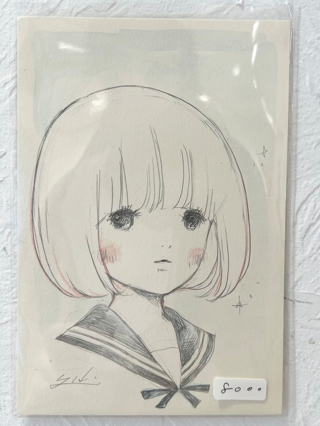 山田雨月 たゆたゆ展：ラフ画「かっこ」