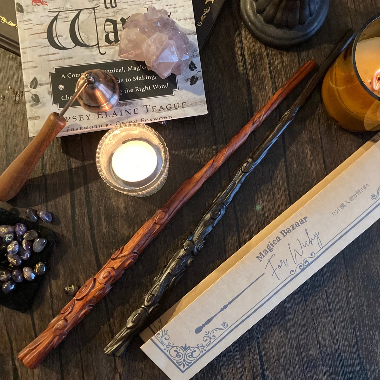 【即納】ワンドBOX&取扱説明書付きMagica Wand  １マボガニー　木製