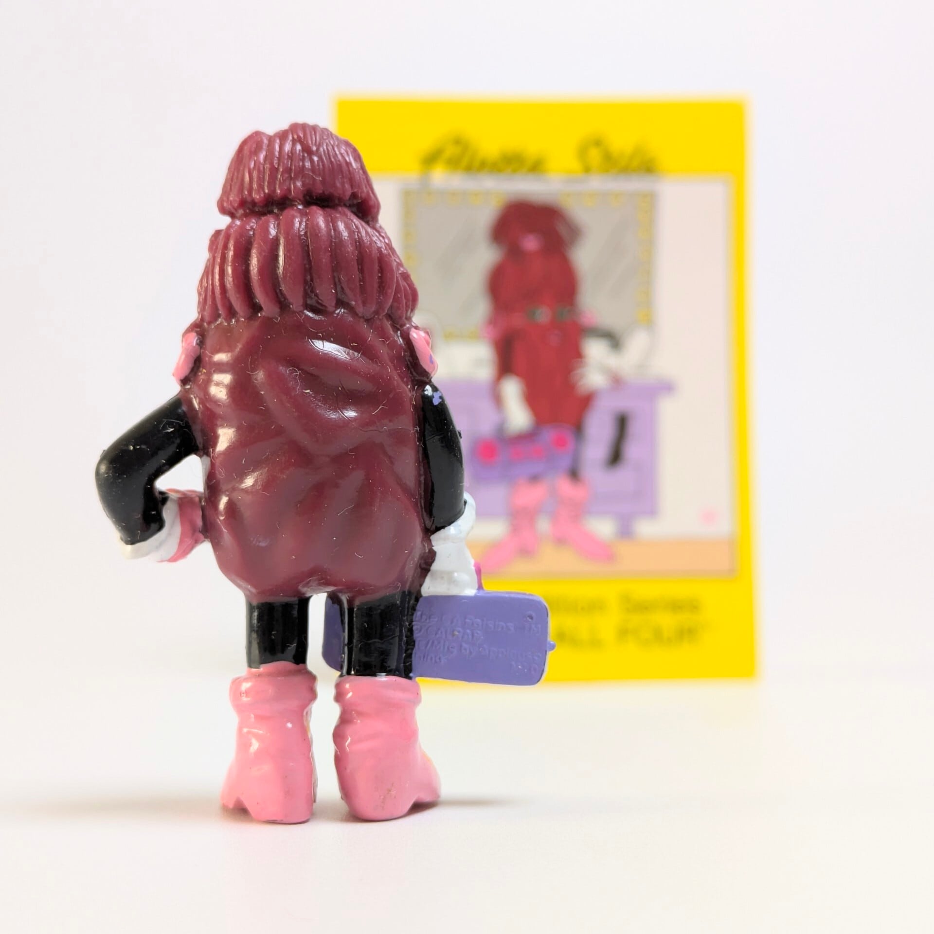 ☆ VINTAGE 1991 ☆ 【 California Raisins（カリフォルニアレーズン）】『 Alotta Stile ( アロッタ・スタイル ) / Hardee's / CARD有り 』 ハーディーズ ミールトイシリーズ / PVC フィギュア ビンテージトイ 〚アメリカン雑貨 アメトイ〛