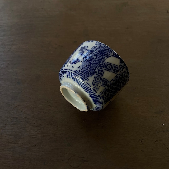 江戸後期/古伊万里湯呑 / 印判染付