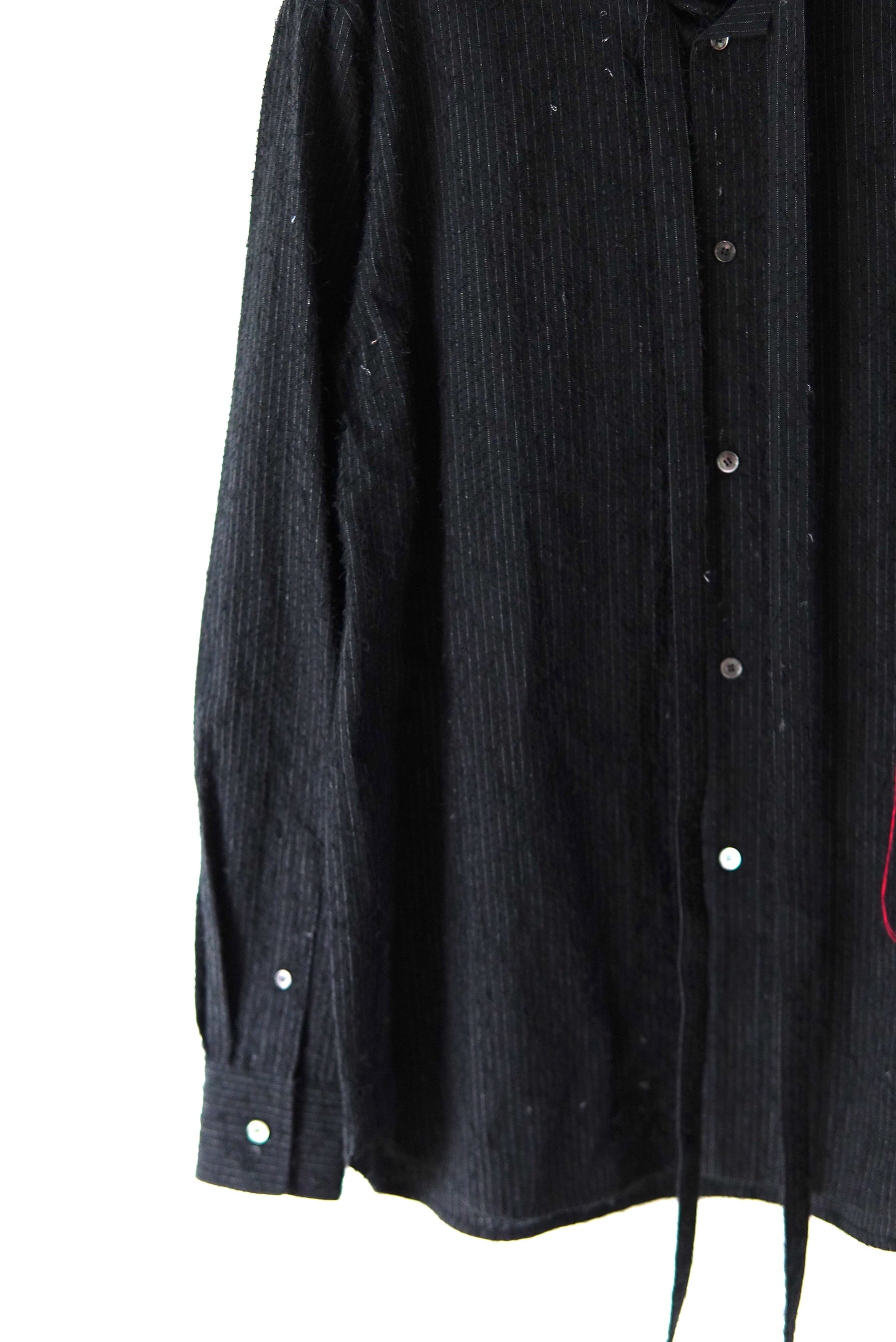 MASU / SHAGGY STRIPE BOW TIE SHIRT | POETRY